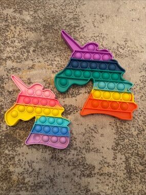 Rainbow Unicorn Pop-It Fidget Toy - Multicolor